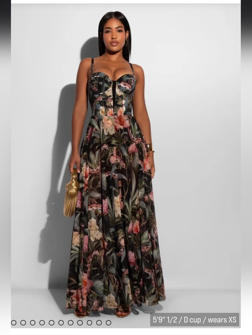 TA3 Bombshell Maxi Dress - Midnight Peony